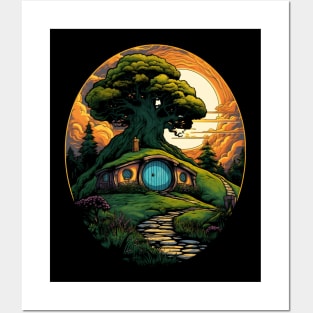 Round Door - Fantasy Retreat - Sunset - Fantasy Posters and Art